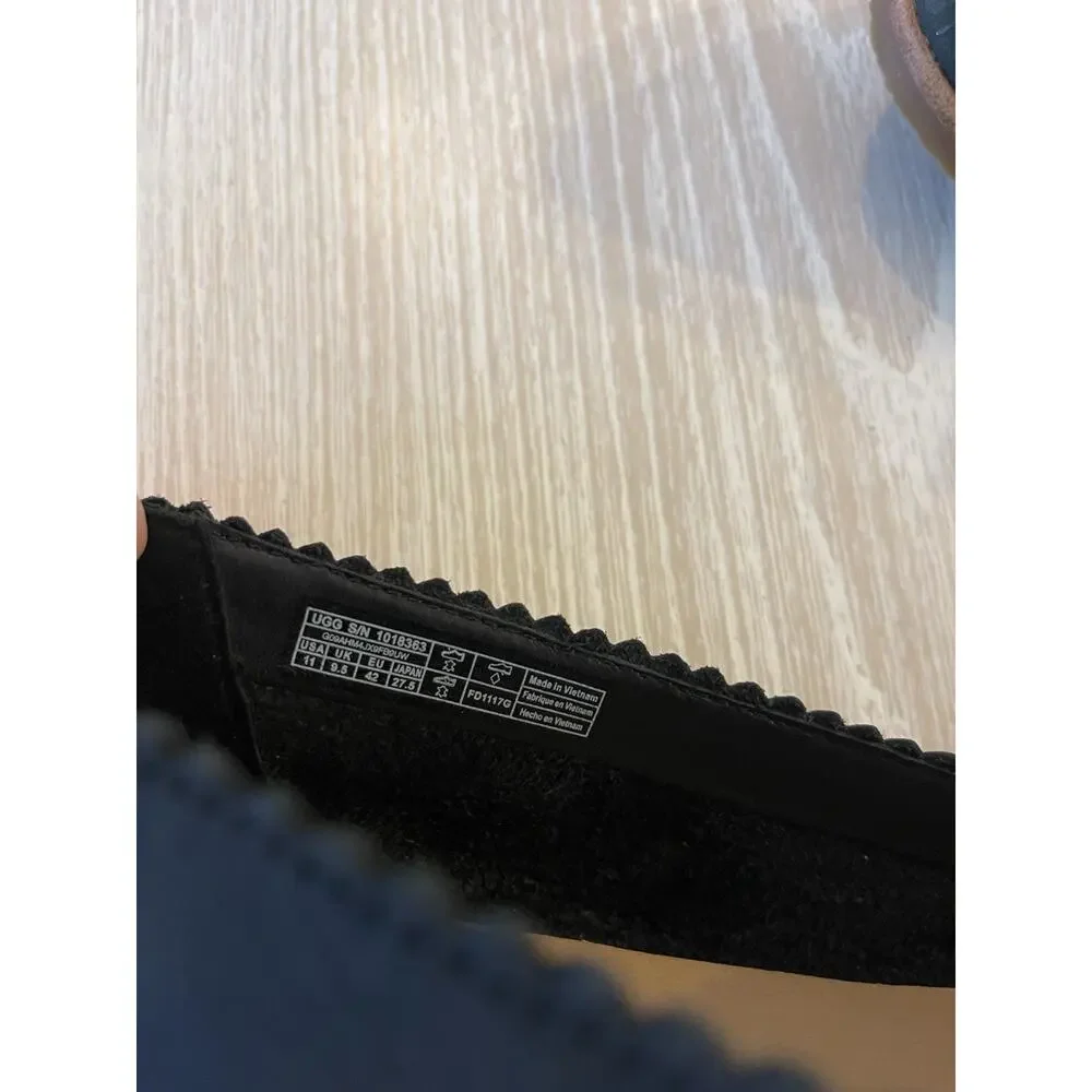 NEW UGG Vista Slip-on Flat in Black Women’s Nubuck Leather‎ Sz 11 Driving loafer